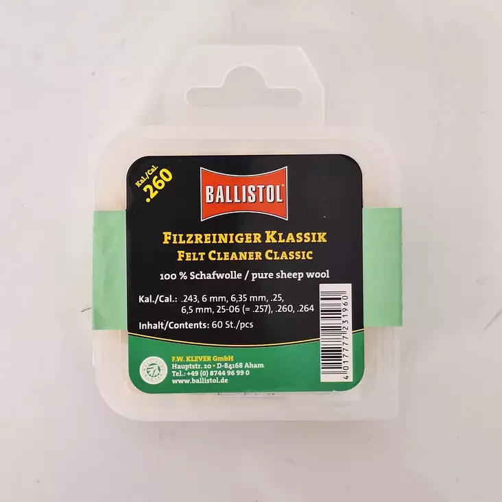 Ballistol 6-6,5mm (.260) rengöringpropp - Filtreringstappar - 4017777231960 - 1