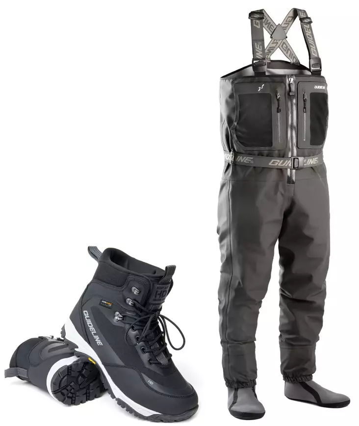 Guideline Laxa Zip Waders and Guideline HD Vibram Wading Boots - Wader Package - Waders + Boot Offer Packages - LaxAzXSGHD10 - 1