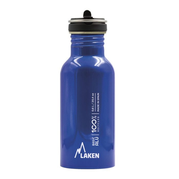 Laken Basic Flow Cap aluminium vattenflaska 0,6L, blå - Friluftsmåltider - 8412544058560 - 1