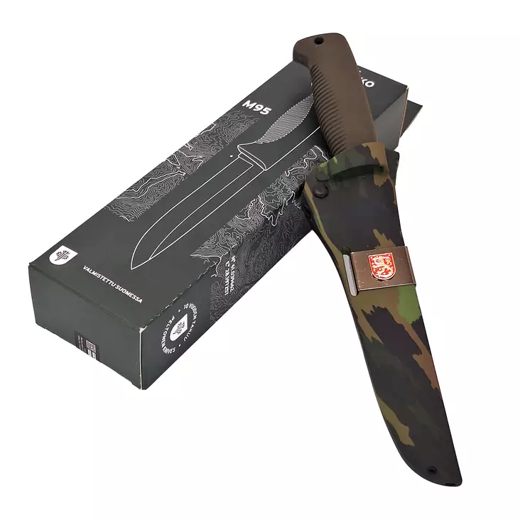 Sissipuukko M95, Grön / Camo + Vapensköld - Knivar - 6430082168130 - 1