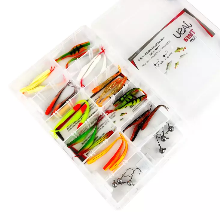 Jasu Tiera 8cm Jig Assortment 30 pcs + Jig Heads - Jigs - 6430075932212 - 2