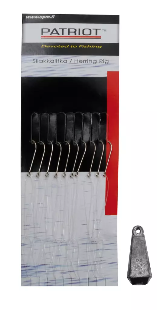 Patriot Herring Rig #6, 10 pieces, nickel - Locks, Scissors, Wigs, and Small Accessories - 6417512515252 - 1