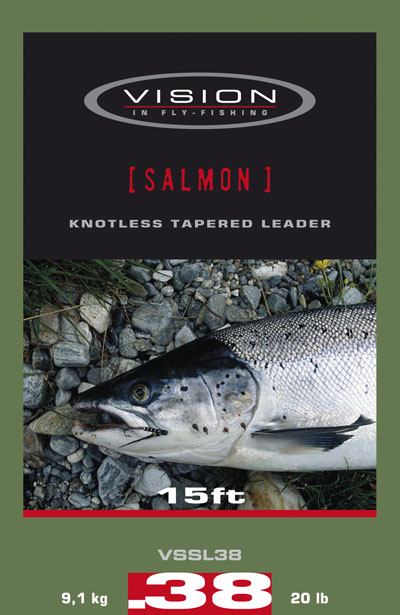 Vision Salmon Leader 15ft/4.5m - Tapered Leaders - 6417512301022 - 1