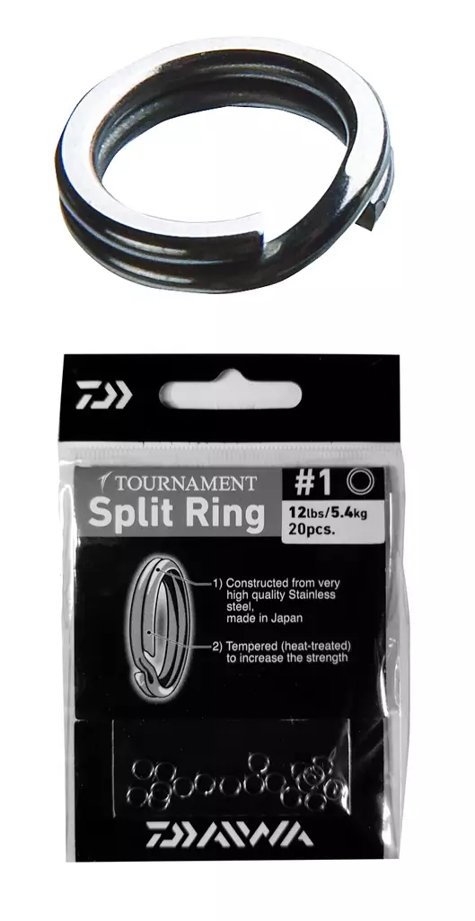 Daiwa Tournament Split Ring Fishing Rings - Locks, Scissors, Wigs, and Small Accessories - 4027093313493 - 1