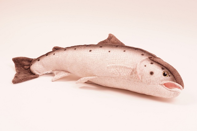 Hoppande lax mjuk fisk 43cm - Gosedjur - 6430018777993 - 1