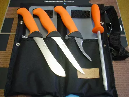 EKA Slaktningssats, orange handtag - Köttbehandlingsknivar - 7391537730434 - 1