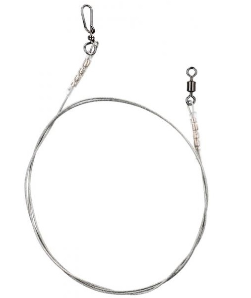 Jasu Steel Leader with Quick Lock 25cm/10kg - Locks, Scissors, Wigs, and Small Accessories - 6430075934094 - 1