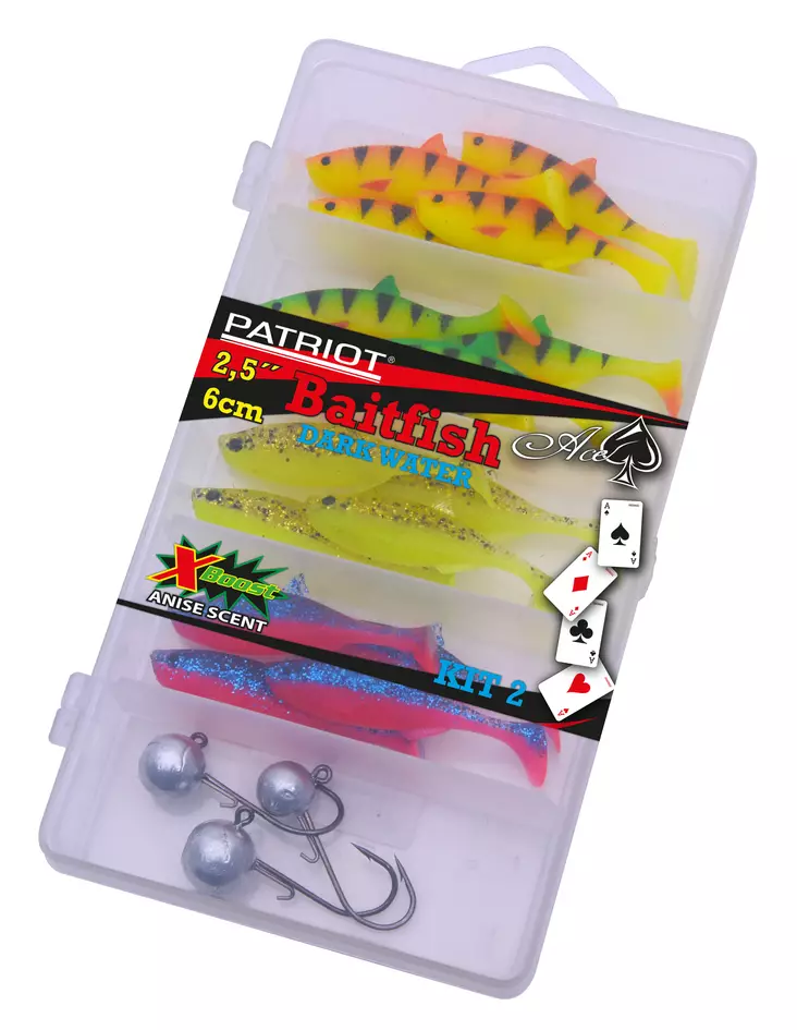 Patriot Baitfish 6cm jiggset, lockande färger - Jiggar - 6417512539364 - 1
