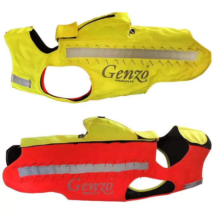 Genzo Wolf Varghund skyddsväst för hundar - Säkerhetsorange - 7333080077185 - 1