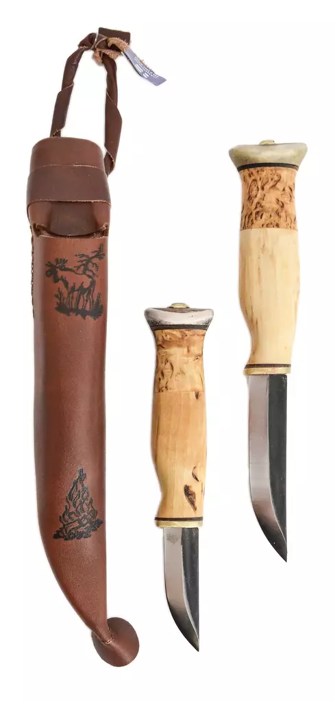 Wood Jewel Double Knife with Antler Handle - Knives - 6430063510095 - 2