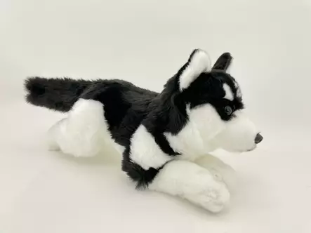Pehmoeläin Husky musta 42cm makaava - Gosedjur - 6430018779386 - 1