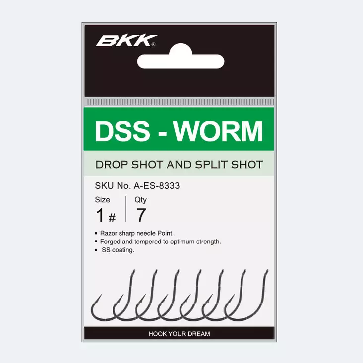 BKK DSS-WORM Dropshotkrok - Jiggskallar och krok - 6974190006316 - 1