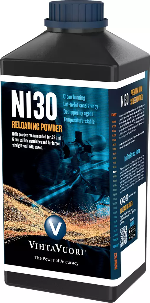 N130 Powder, Vihtavuori, 1 kg Jar - Powders - 6420615700036 - 2