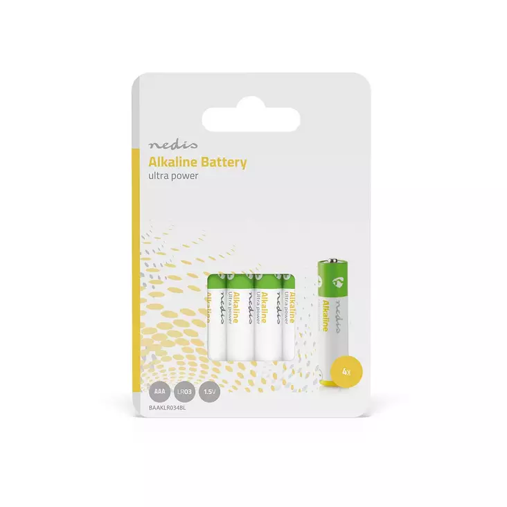 Nedis alkalinebatteri AAA 1,5V 4-pack - Övriga vapen- och jägartillbehör - 5412810266876 - 1