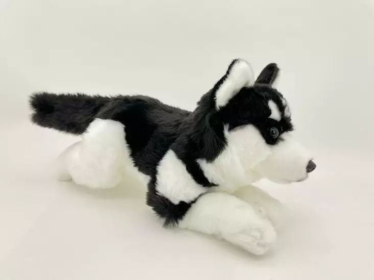 Pehmoeläin Husky musta 42cm makaava - Plush Toys - 6430018779386 - 1