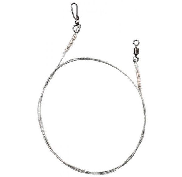 Jasu Steel Leader with Quick Lock 15cm/15kg - Locks, Scissors, Wigs, and Small Accessories - 6430075934117 - 1