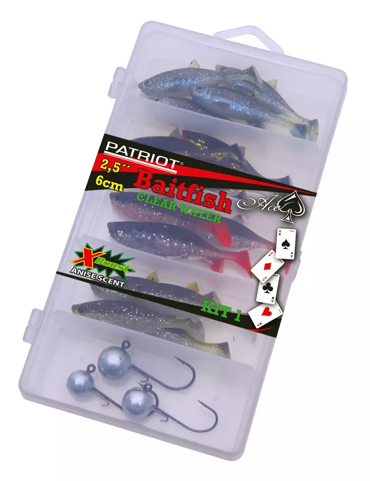 Patriot Baitfish 6cm jiggsortiment, ekologiska färger - Jiggar - 6417512539357 - 1