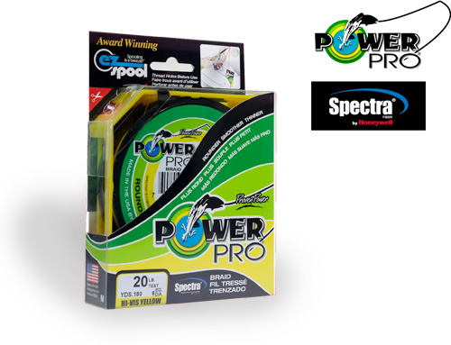 Power Pro HI-VIS Gula flätade lina 135m - Multifilament - 712649104307 - 1