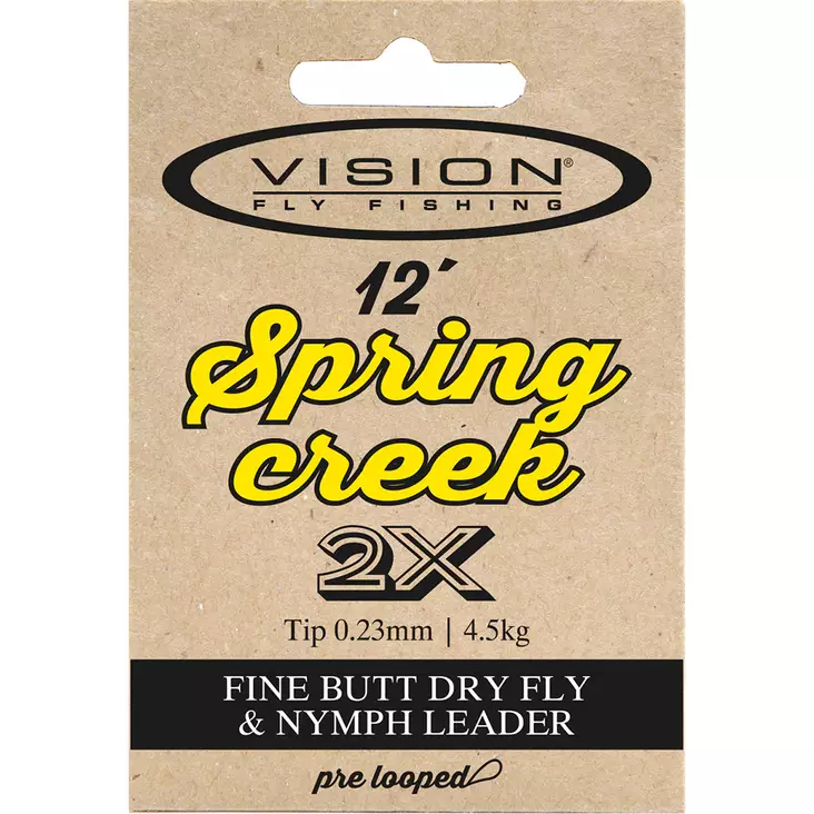 Vision Spring Creek 12ft/3.6m Tapered Leader - Tapered Leaders - 6417512800747 - 1