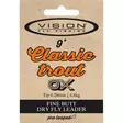 Vision Classic Trout 9ft/270cm Tapered Leader - Tapered Leaders - 6417512301428 - 1