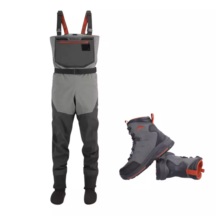 Simms Freestone vadarställningar och Simms Freestone vadarskor - vadarpaket - Vadarlånga byxor + sko -erbjudandepaket - FreMFre8 - 1