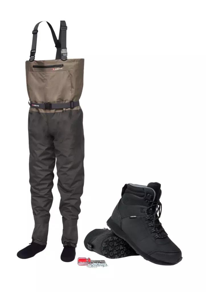 Greys Tail vadarbyxor och Guideline Kaitum vadarskor - vadarpaket - Vadarlånga byxor + sko -erbjudandepaket - TaiMKait8 - 1