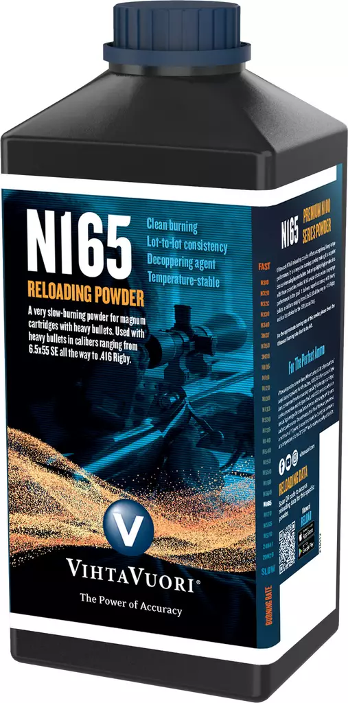 N165 Powder, Vihtavuori, 1 kg Jar - Powders - 6420615700098 - 2