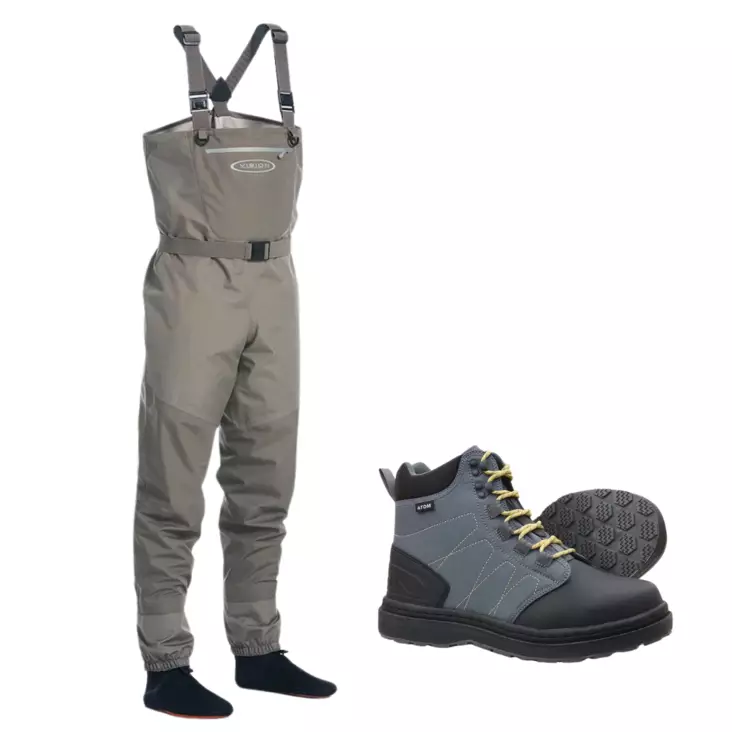 Vision Atom vadarbyxor och Vision Atom Gummi 2.0 vadarskor - vadarpaket - Vadarlånga byxor + sko -erbjudandepaket - AtoMAtoG8 - 1