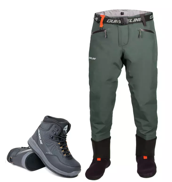 Guideline Laxa Waist Waders and Guideline Alta NGx Felt Wading Boots - Wading Package - Waders + Boot Offer Packages - LaxaWSAltaH9 - 1