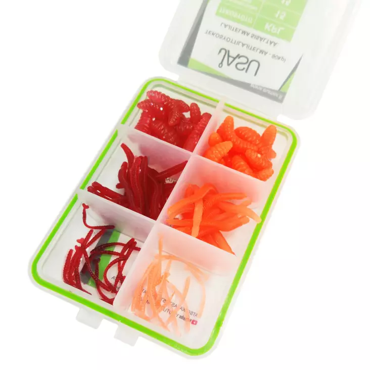 Jasu Artificial Bait Assortment 90 Pieces in a Box - Winter Fishing Gear - 6430075936159 - 1