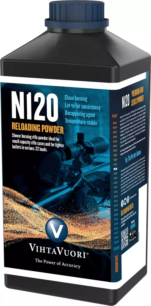 N120 Powder, Vihtavuori, 1 kg Can - Powders - 6420615700029 - 2