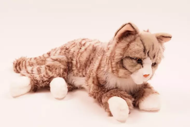 Teddy-djur Katt Grå Norsk 38cm - Gosedjur - 6430018776859 - 1