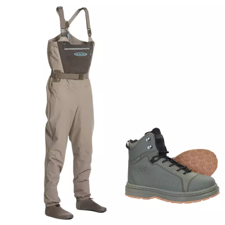 Vision Scout Strip 2.0 Waders and Vision Koski Gummi 2.0 Wading Boots - Bundle - Waders + Boot Offer Packages - ScoMKos9 - 1